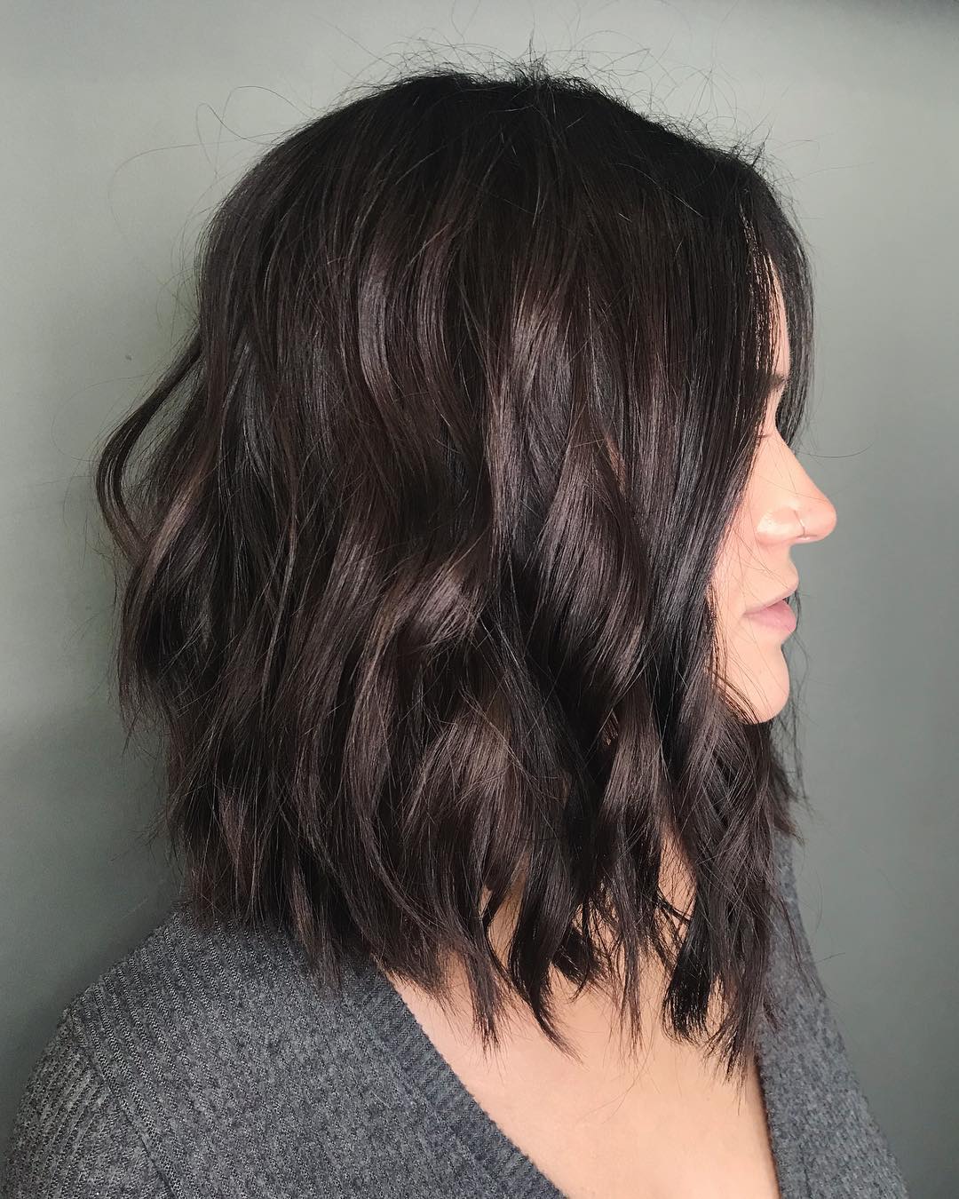 Coupe Carre Wavy Brune