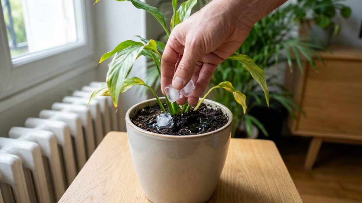 Vos plantes d’intérieur : ce geste avec deux glaçons qui stoppe net le jaunissement des feuilles tout l’hiver
