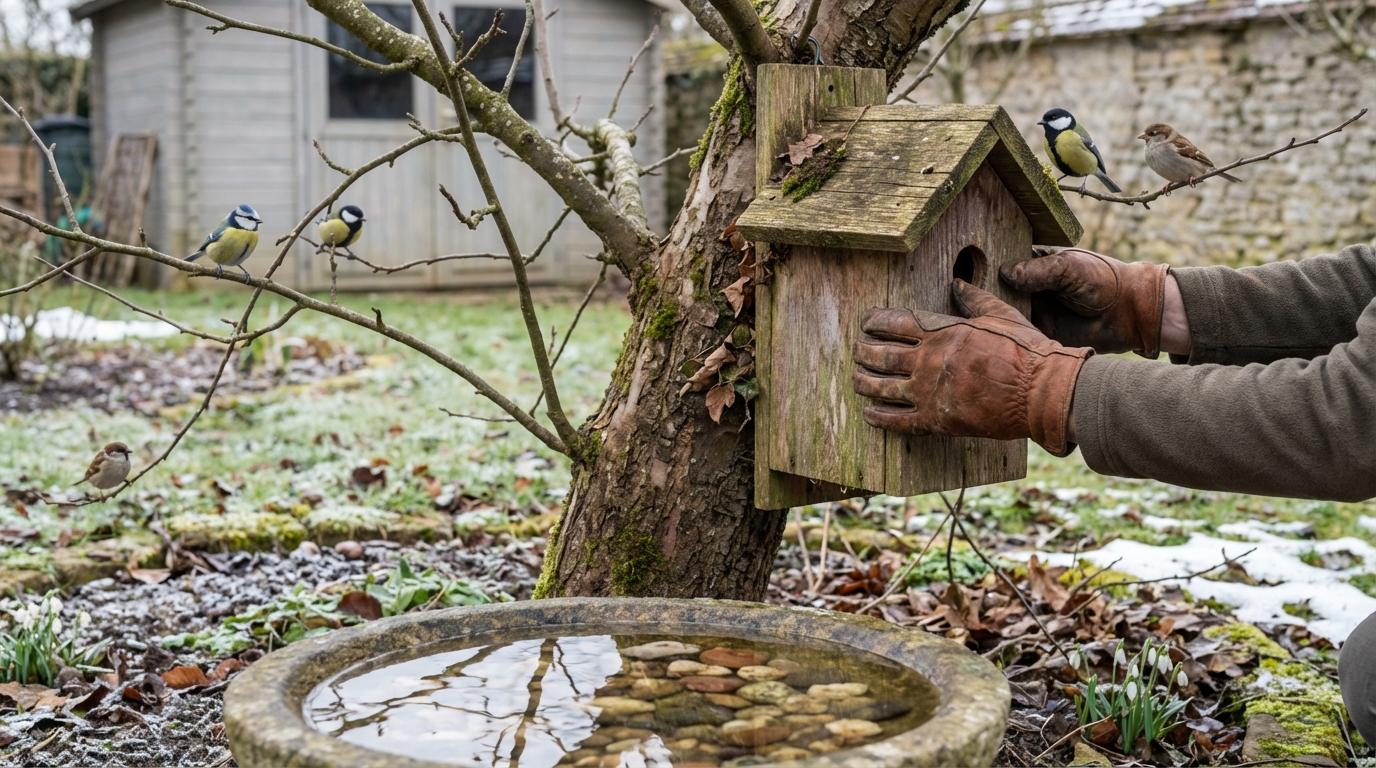 Vous avez des nichoirs au jardin ? Ces 5 gestes ce week-end éviteront que les oiseaux ne les boudent au printemps