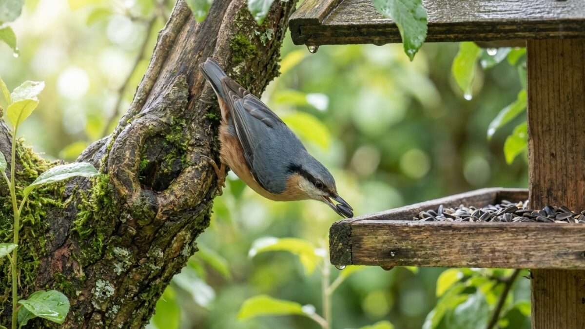 Sittelle torchepot : l'acrobate des jardins